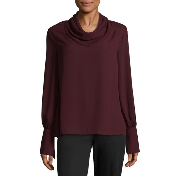 Worthington Bell Sleeve Cowl Neck Blouse