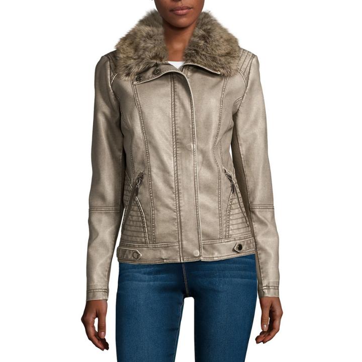 Seb Scuba Long-sleeve Faux-fur-collar Coat