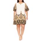 Luxology 3/4 Sleeve Paisley Sheath Dress-plus