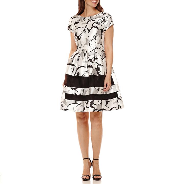 Scarlett Short-sleeve Floral Party Dress