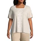 Alfred Dunner Scottsdale Ribbon Stripe Tee - Plus