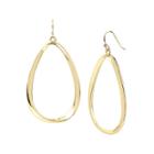Worthington Gold-tone Twist Oval Drop Earrings