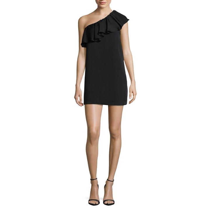 Kelly Renee One Shoulder Ruffle Shift Dress