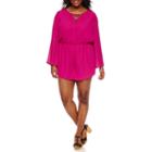 Decree Lace Up Bell Sleeve Romper - Juniors Plus