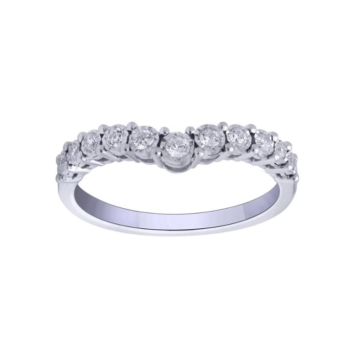 Womens 1/4 Ct. T.w. Round White Diamond 10k Gold Engagement Ring