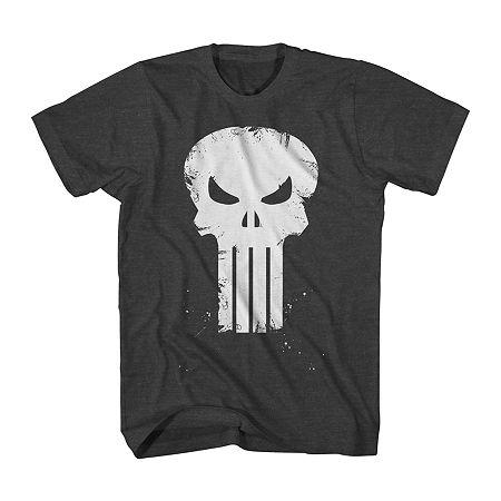 Marvel Punisher Skull Scratch Graphic Tee