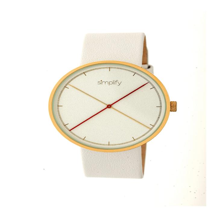 Simplify Unisex White Strap Watch-sim4104
