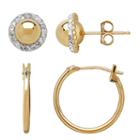 2 Pair 10k Gold Earring Sets