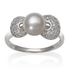 Womens White Sterling Silver Band