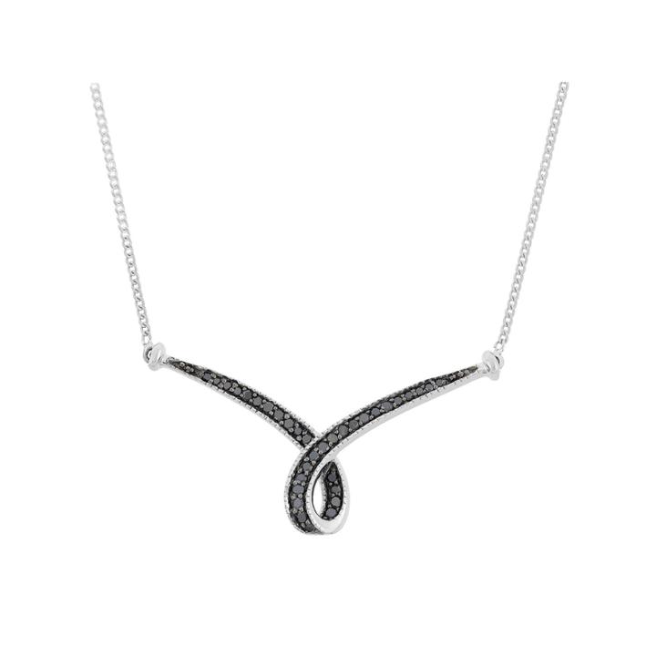1/4 Ct. T.w. Black Diamond Statement Necklace