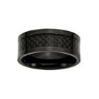 Personalized Mens 9mm Black Ion-plated Titanium Wedding Band