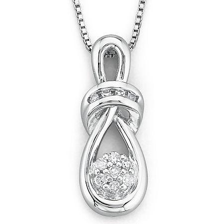 Diamond Pendant 1/10 Ct. T.w. Sterling Silver