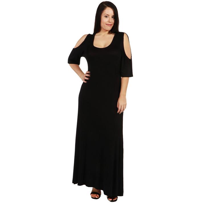 24/7 Comfort Apparel Maxi Dress-plus