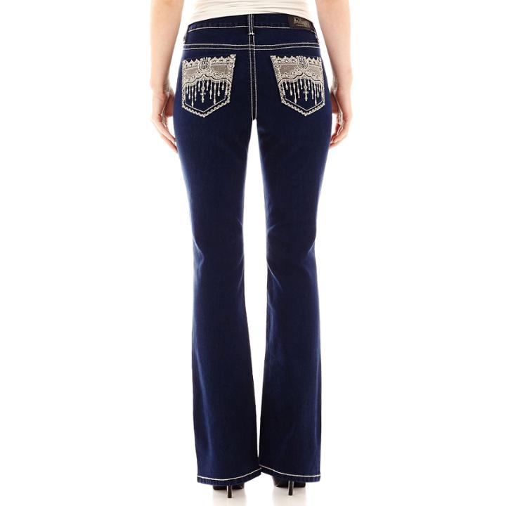 Love Indigo Lace Waterfall Back Pocket Jeans