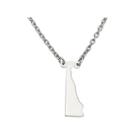 Personalized Sterling Silver Delaware Pendant Necklace