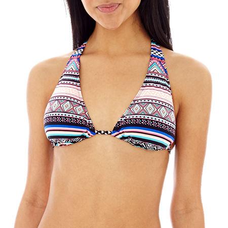 Arizona Tribal Print Tall Triangle Swim Top - Juniors