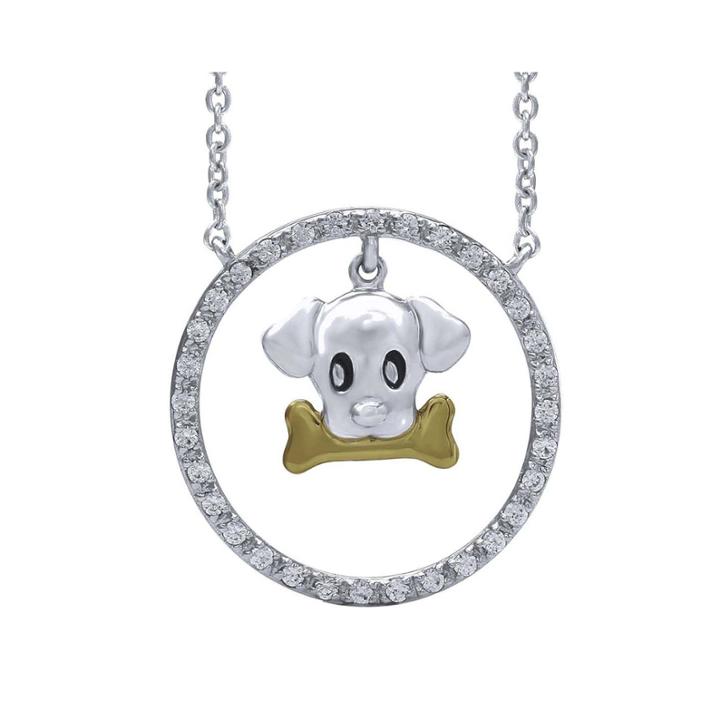 Aspca Tender Voices 1/6 Ct. T.w. Black Diamond Paw Heart Pendant Necklace
