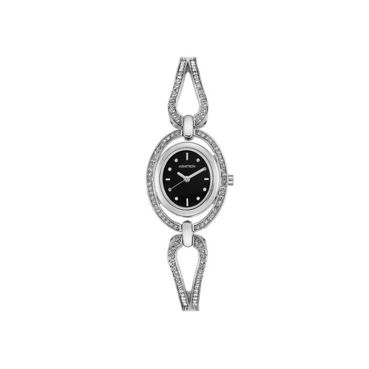 Armitron Now Womens Silver Tone Watch Boxed Set-75/5473bksv