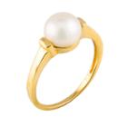 Womens 7mm Cultured Akoya Pearls 14k Gold Cocktail Ring