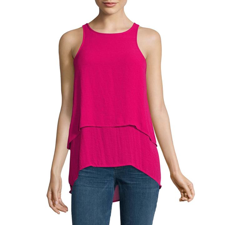 A.n.a Sleeveless Y Neck Woven Blouse