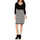Studio 1 Embellished 3/4 Sleeve Sweater Dress-petites