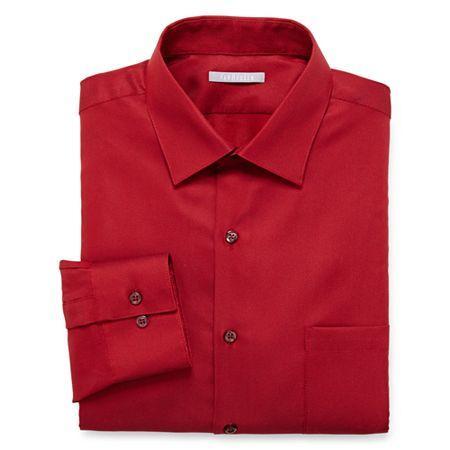 Van Heusen Fitted Piqu Dress Shirt