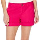 A.n.a Flat-front Flap Pocket Poplin Shorts - Petite