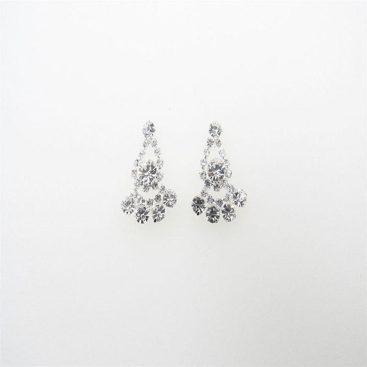 Vieste Rosa Clear Brass Chandelier Earrings