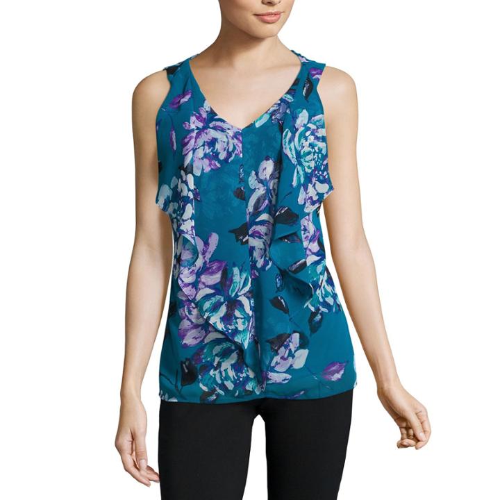 Alyx Sleeveless V Neck Woven Blouse