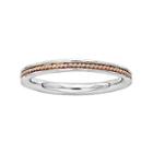Personally Stackable 18k Rose Gold Over Sterling Silver Channel Stackable Ring