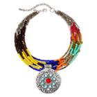 Aris By Treska Multicolor Bead Pendant Necklace