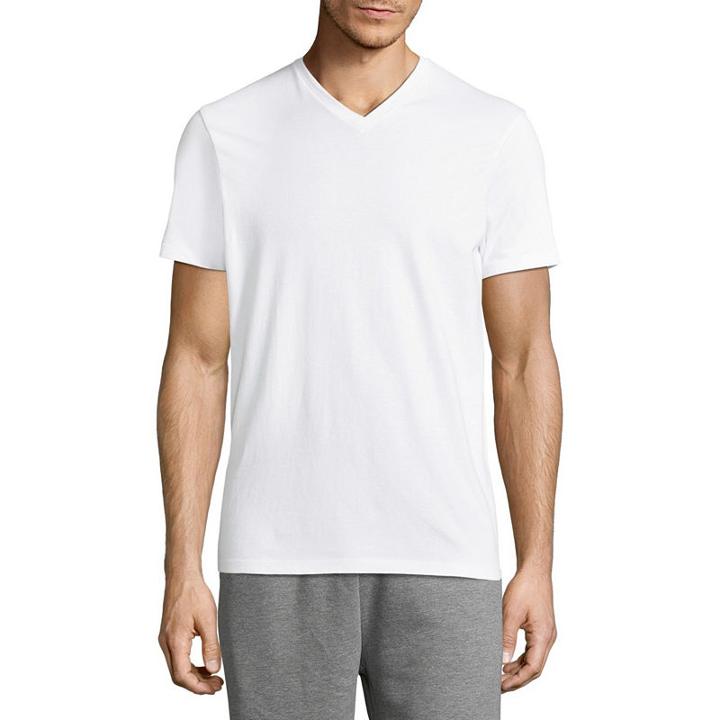 Msx By Michael Strahan Cotton Stretch 2-pack Short Sleeve V Neck T-shirt