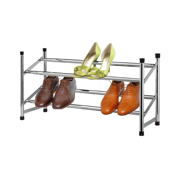 Sunbeam 2-tier Chrome Expandable Shoe Rack