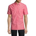 Haggar Short Sleeve Plaid Button-front Shirt