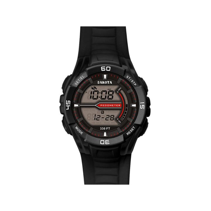 Dakota Black Pedometer Watch 36923