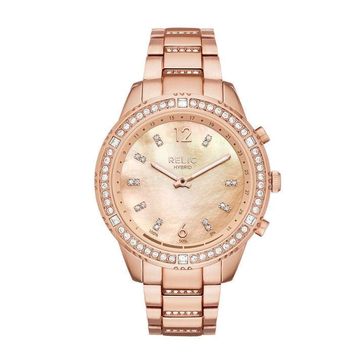 Relic Connected Eliza Womens Rose Goldtone Smart Watch-zrt1002