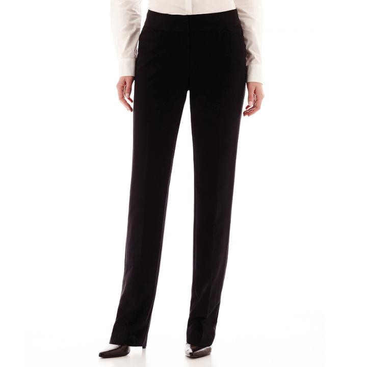 Worthington Split Wide-waist Straight Leg Pants - Tall