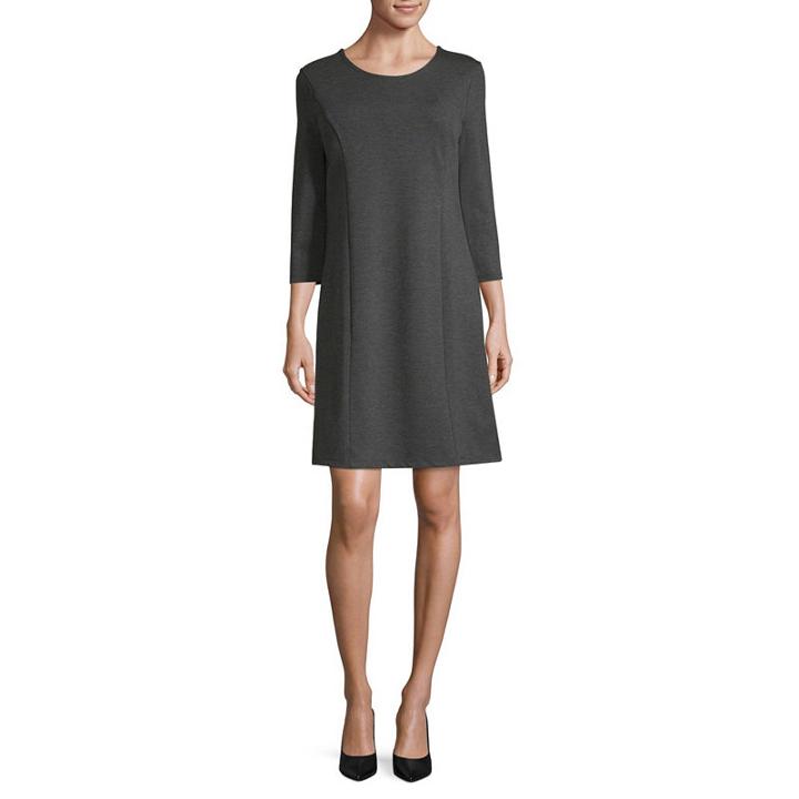 Liz Claiborne Studio 3/4 Sleeve Pattern Sheath Dress