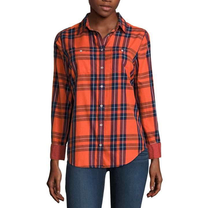 Stylus Modern Fit Long Sleeve Button-front Shirt
