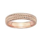 Personally Stackable 18k Rose Gold Over Sterling Silver Stackable Ring