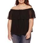 Decree Off The Shoulder Top - Juniors Plus