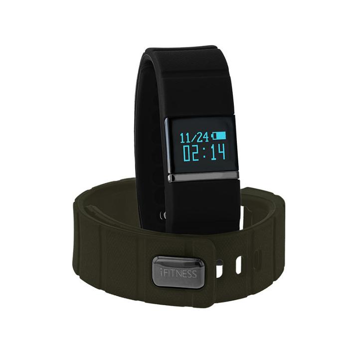 Ifitness Activity Smart Watch With Interchangeable Band - Black & Green
