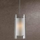 Wooten Heights 5.2 Tall Glass And Metal Pendant With Rust Cord