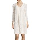 Stylus&trade; 3/4 Sleeve Lace Tunic Dress - Tall