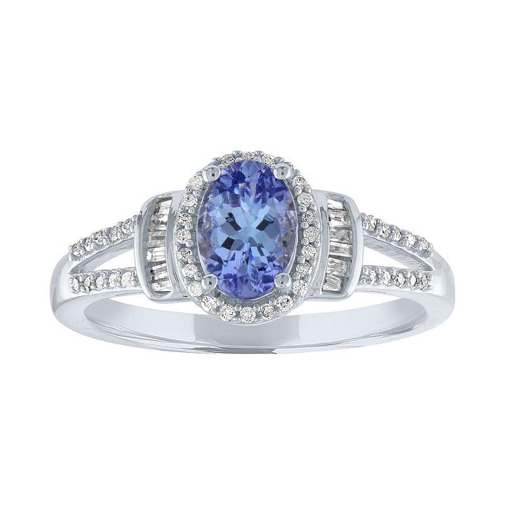 Womens 1/6 Ct. T.w. Purple Tanzanite 10k Gold Cocktail Ring