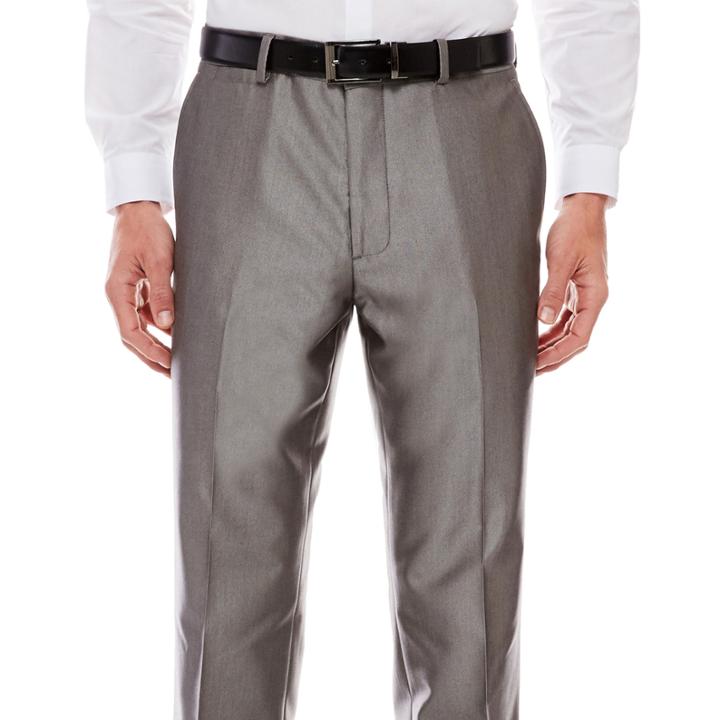 Men's Jf J. Ferrar Silver Luster Flat-front Straight-leg Slim Fit Pants
