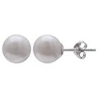 Silver Treasures Imitation Pearl Stud Earrings