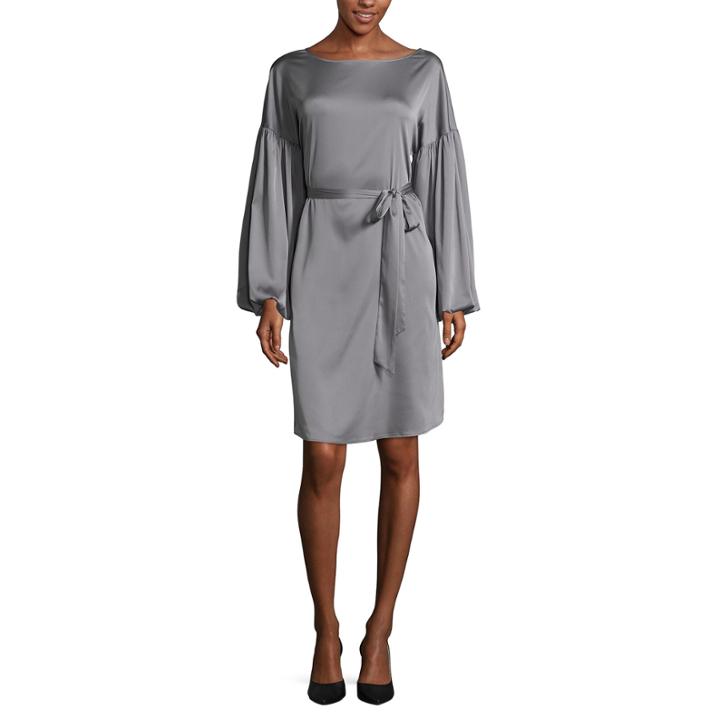 Worthington Balloon Sleeve Tie Front Dress