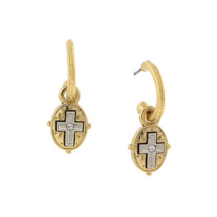 Symbols Of Faith Religious Jewelry Clear Drop Earrings