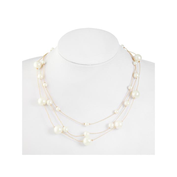Monet Jewelry Womens White Illusion Necklace